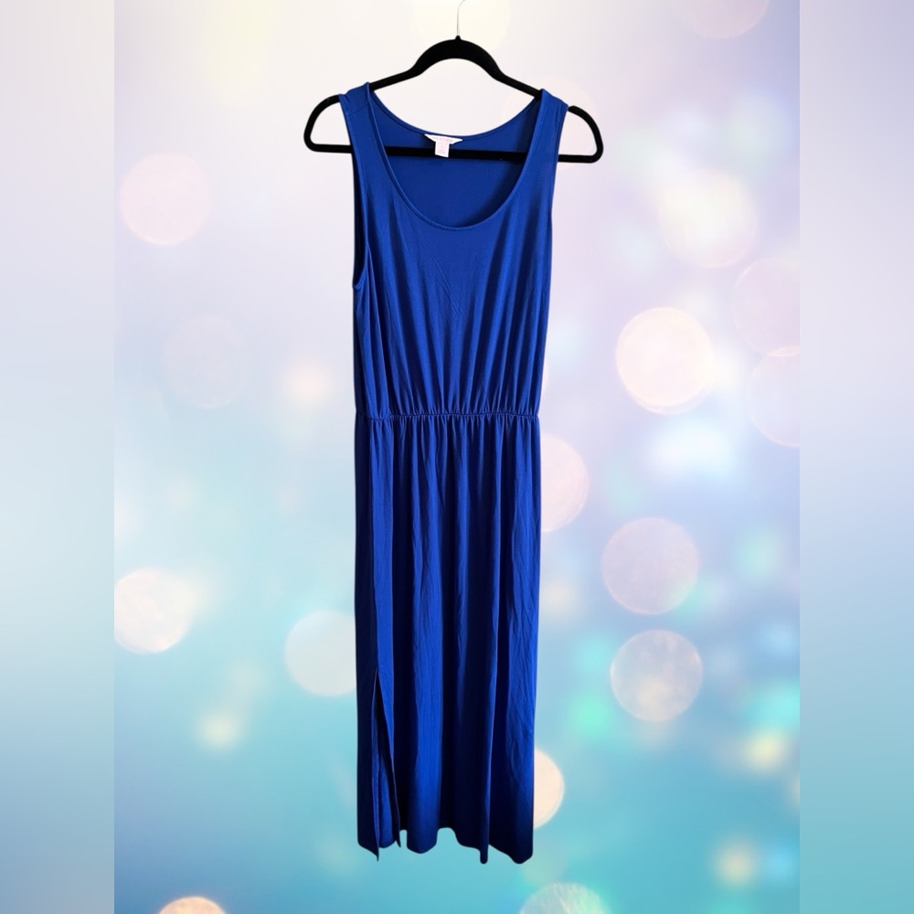 Caslon Royal Blue Gathered Dress - Picture 2 of 6